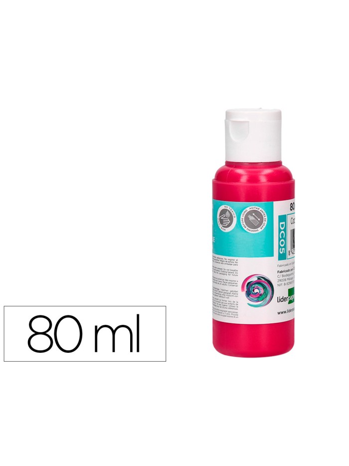 Pintura acrilica liderpapel bote de 80 ml magenta Pintura acrilica liderpapel bote de 80 ml magenta