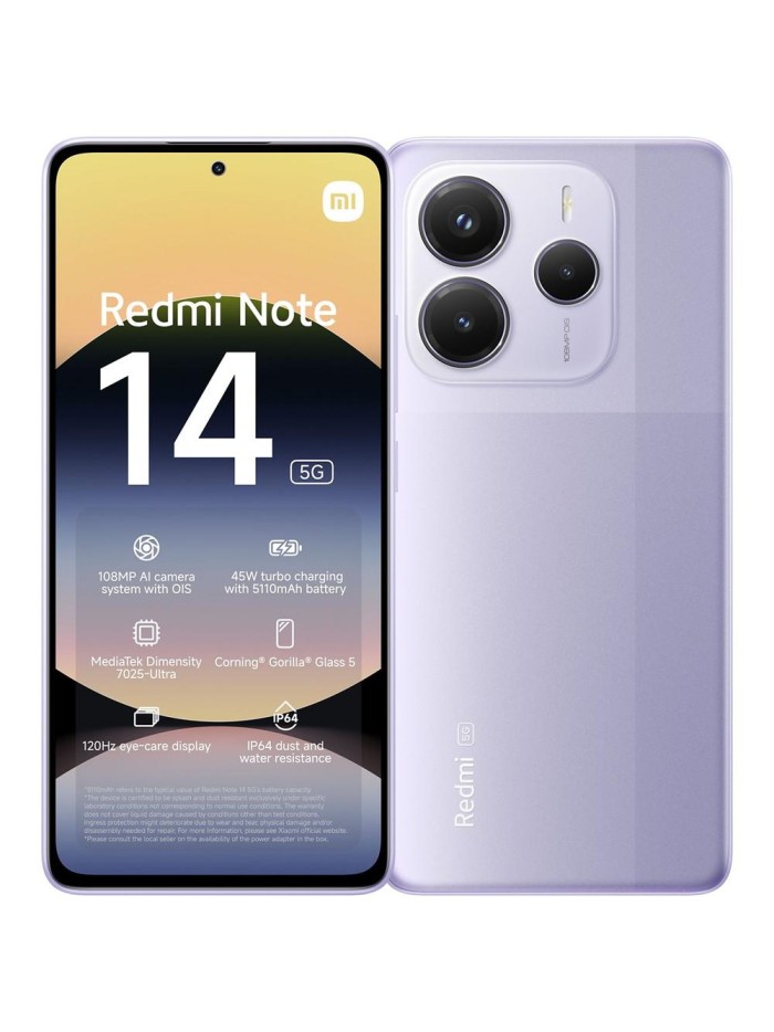 Movil xiaomi redmi note 14 5g 8 - 256gb lila Movil xiaomi redmi note 14 5g 8 - 256gb lila