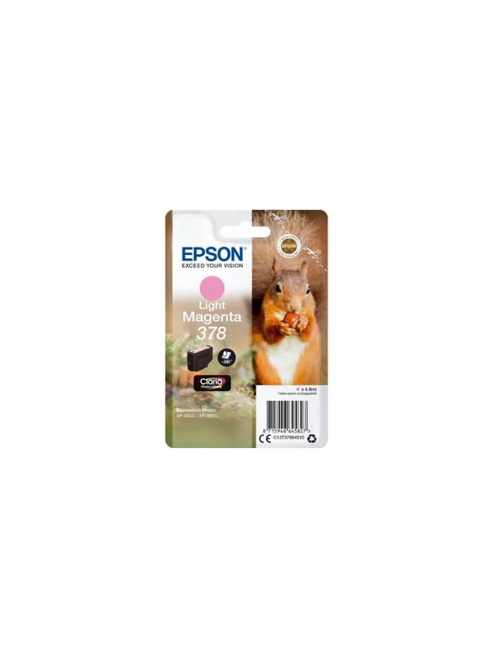 Cartucho tinta epson c13t37864010 singlepack light magenta 378 claria photo hd ink xp - 8500 ardilla Cartucho tinta epson c13t37864010 singlepack light magenta 378 claria photo hd ink xp - 8500 ardilla