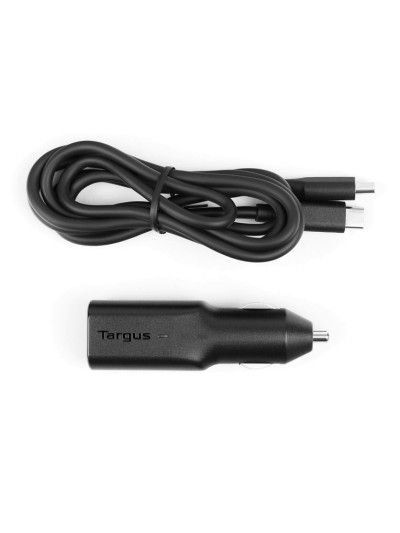 Cargador universal coche targus para portatil 45w tipo c negro