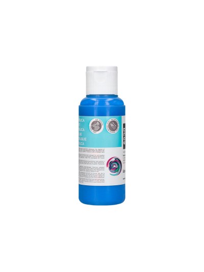 Pintura acrilica liderpapel bote de 80 ml cian