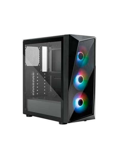Caja ordenador gaming cooler master cmp 520 atx argb cristal templado negro