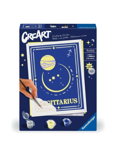 Kit para pintar con números ravensburger creart serie trend d zodiac: sagitario