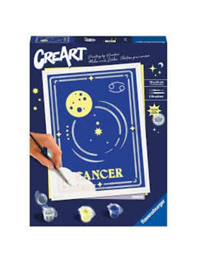 Kit para pintar con números ravensburger creart serie trend d zodiac: cancer