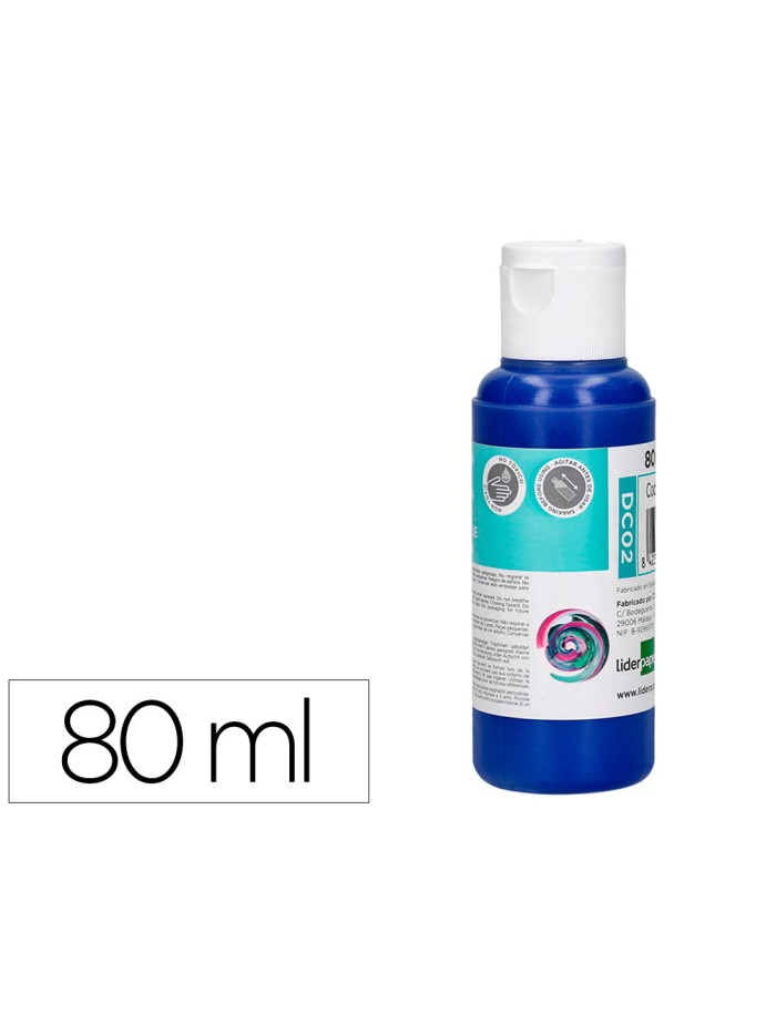 Pintura acrilica liderpapel bote de 80 ml azul ultramar Pintura acrilica liderpapel bote de 80 ml azul ultramar