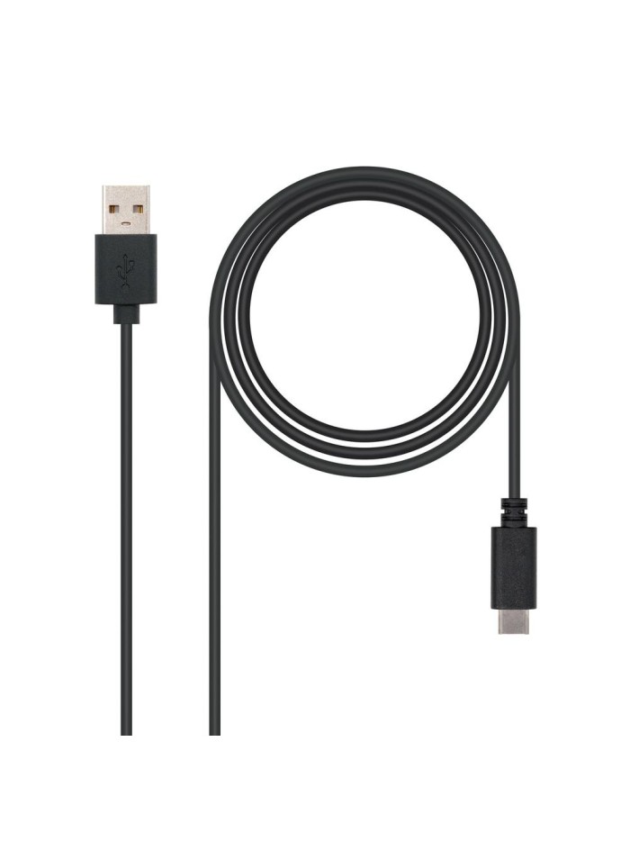 Cable usb 2.0 3a tipo usb - c - m - a - m negro 1.0m nanocable Cable usb 2.0 3a tipo usb - c - m - a - m negro 1.0m nanocable