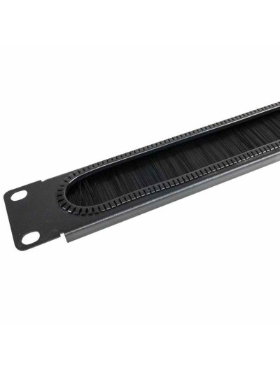 Panel pasacable entrada cables con cepillo para armario rack 19 pulgadas