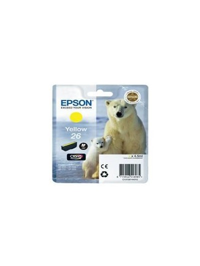 Cartucho tinta epson t261440 amarillo xp - 600 - 605 - 700 - 800 - oso polar