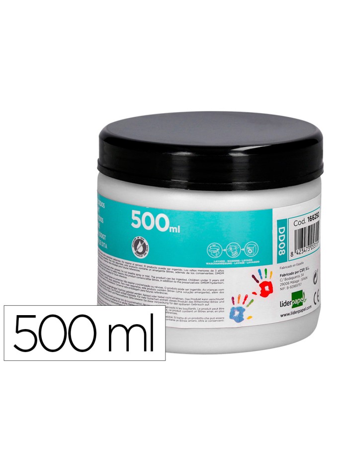 Pintura dedos liderpapel tarrina de 500 ml blanco Pintura dedos liderpapel tarrina de 500 ml blanco