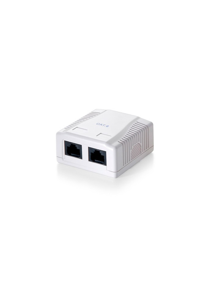 Roseta de superficie equip categoria 5e 2x hembras rj45 Roseta de superficie equip categoria 5e 2x hembras rj45