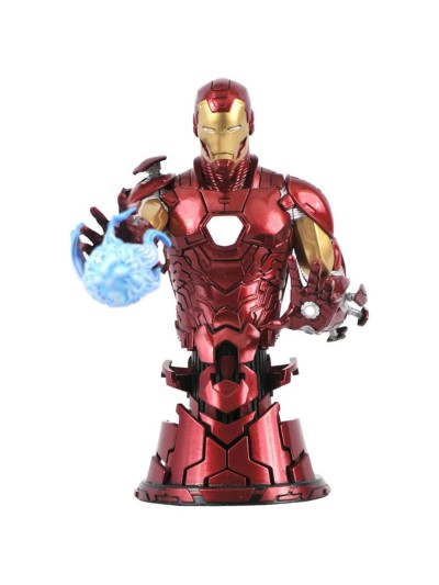 Figura diamond collection marvel avengers iron man mini busto resina 15 cm 1 - 7 scale