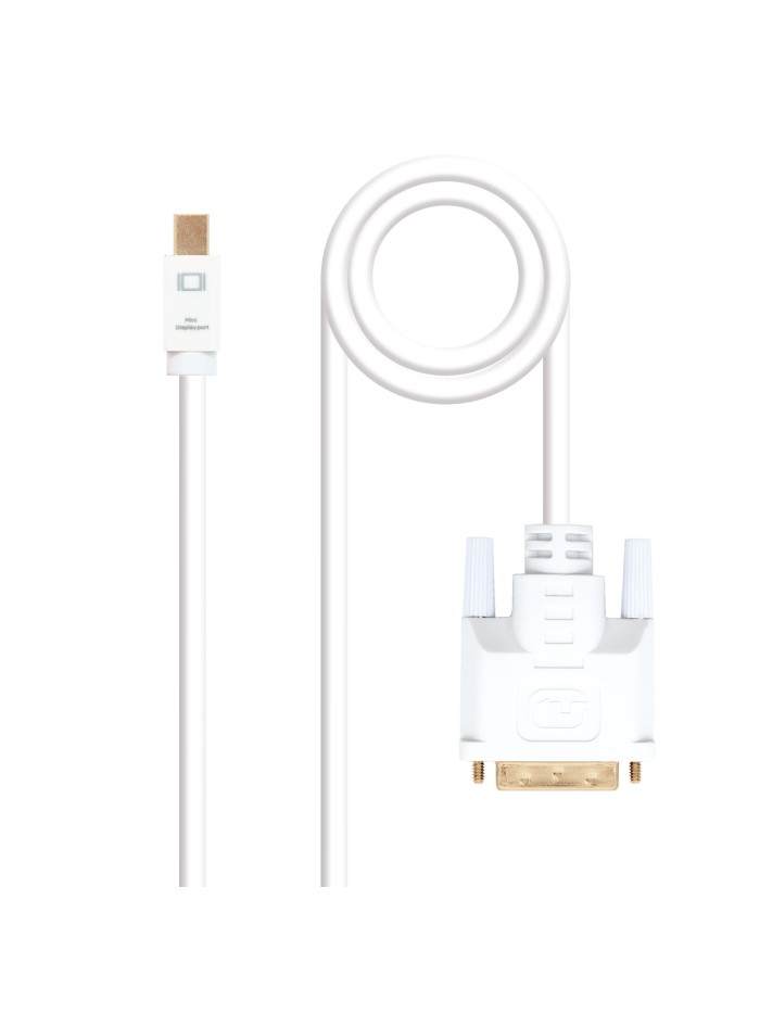 Cable nanocable conversor mini dp a dvi mini dp - m - dvi - m blanco 2.0 m Cable nanocable conversor mini dp a dvi mini dp - m - dvi - m blanco 2.0 m