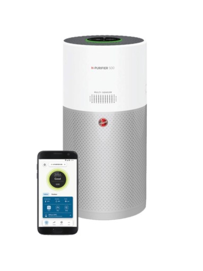 Purificador de aire hoover hhp50 sensor temperatura y humedad 110m2