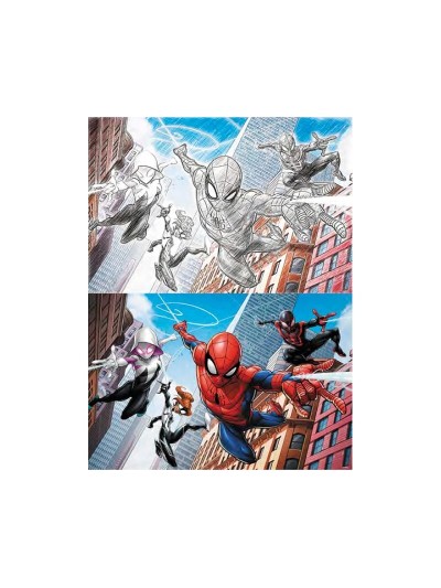 Puzzle para rascar prime 3d marvel multi universo 150 piezas