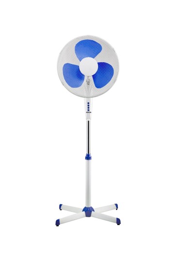 Ventilador de pie jocca 40cm 40w blanco - azul