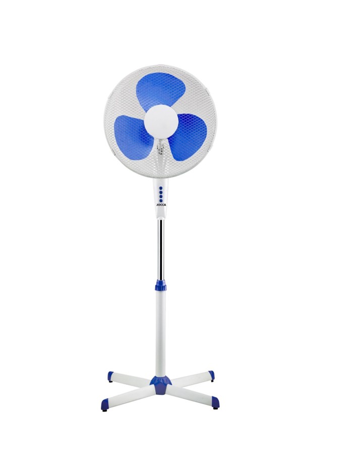 Ventilador de pie jocca 40cm 40w blanco - azul Ventilador de pie jocca 40cm 40w blanco - azul