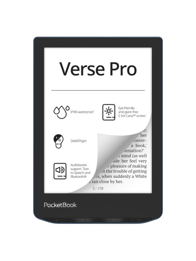 Libro electronico ebook pocketbook verse pro ereader 6 pulgadas 16 gb azul - azure
