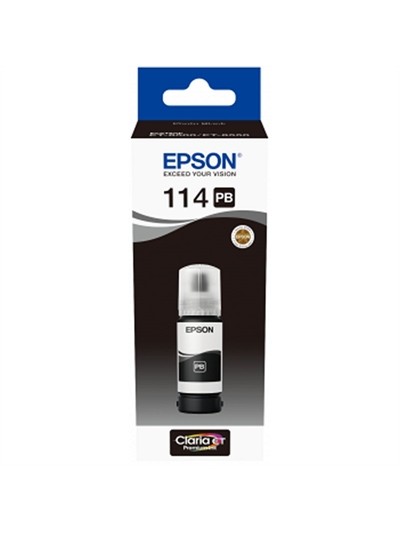 Botella tinta epson ecotank 114 negro foto 70ml