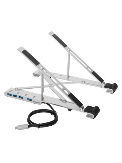 Base para portatil targus con hub integrado 4x usb - a plata