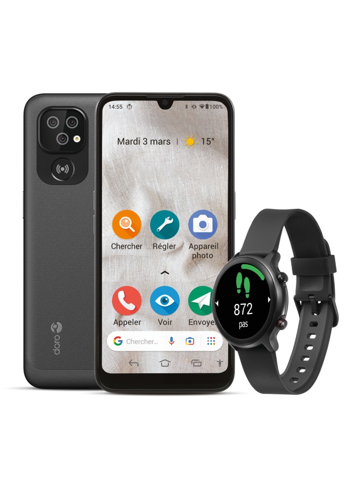 Bundle doro smartphone 8100 + smartwatch graphite black Bundle doro smartphone 8100 + smartwatch graphite black