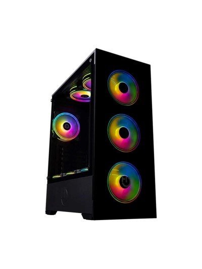 Caja ordenador gaming hiditec z20 - aura argb atx cristal templado negro