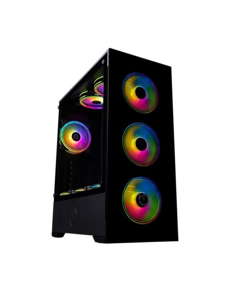 Caja ordenador gaming hiditec z20 - aura argb atx cristal templado negro