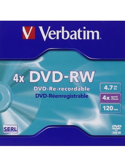 Verbatim dvd - rw 4.7gb 4x tarrina 5 unidades advanced serl