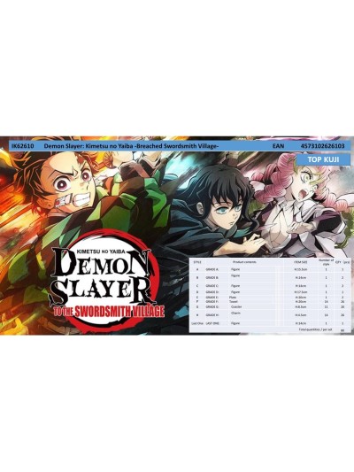 Ichiban kuji banpresto demon slayer kimetsu no yaiba breached swordsmith village