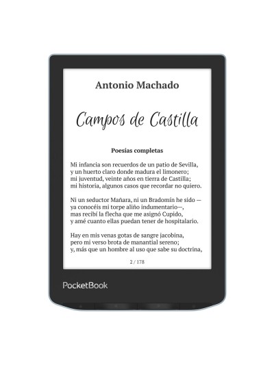 Libro electronico ebook pocketbook verse 6 pulgadas 8gb azul brillante - bright blue