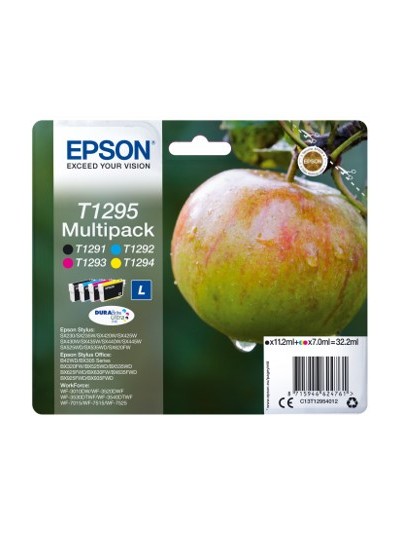 Multipack tinta epson c13t12954012 negro - cian - magenta - amarillo manzana