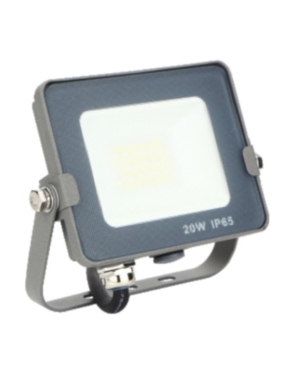 Foco proyector led ips 65 20w 5700k luz fria 1.600lm gris