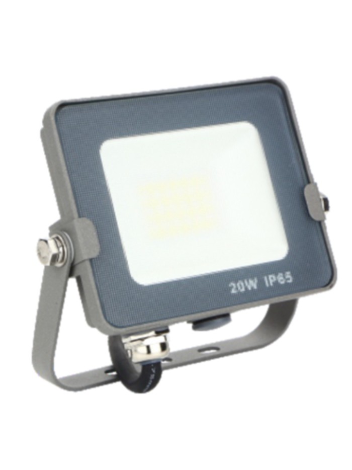 Foco proyector led ips 65 20w 5700k luz fria 1.600lm gris Foco proyector led ips 65 20w 5700k luz fria 1.600lm gris