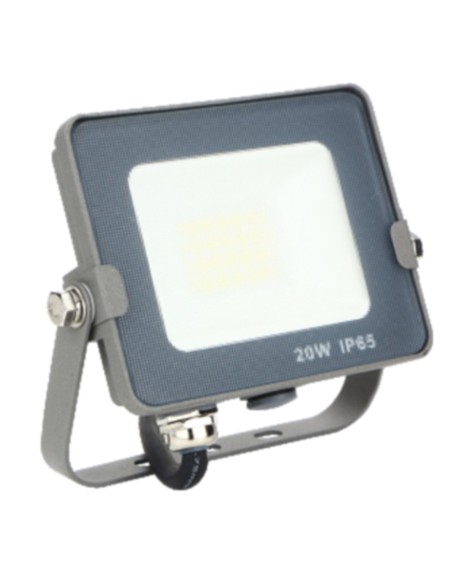 Foco proyector led ips 65 20w 5700k luz fria 1.600lm gris