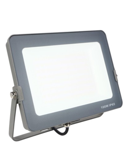 Foco proyector led ips 65 100w 5700k luz fria 8.000lm gris