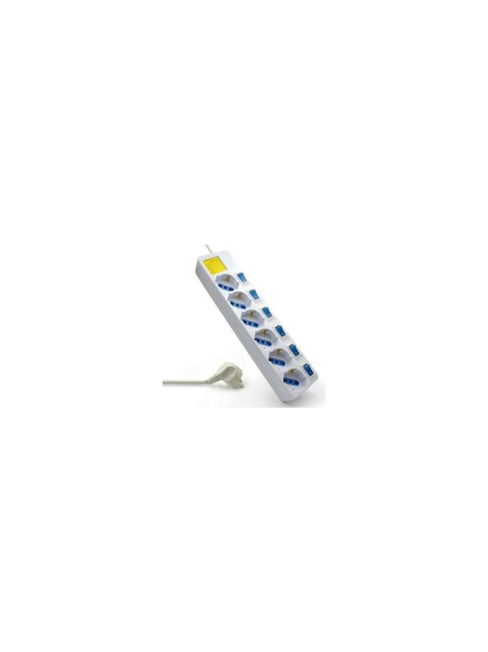 Regleta ewent 6 tomas con encendido y apagado blanco Regleta ewent 6 tomas con encendido y apagado blanco