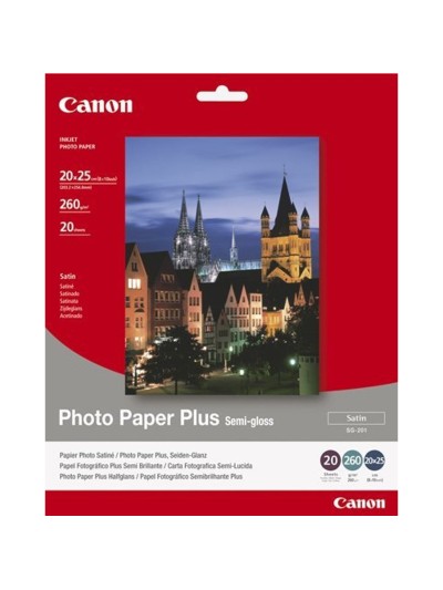 Papel canon foto sg - 201 1686b018 8x10 - 20 hojas - semisatinado