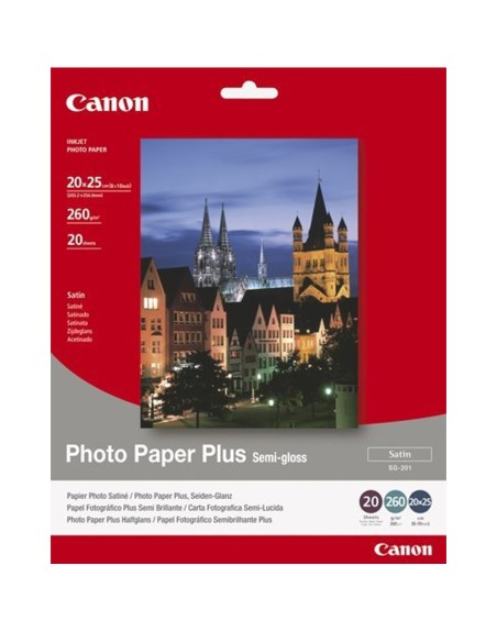Papel canon foto sg - 201 1686b018 8x10 - 20 hojas - semisatinado