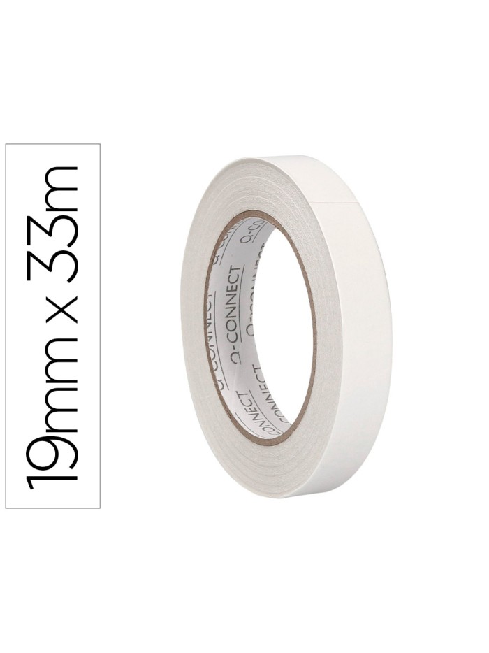 Cinta adhesiva q-connect doble cara 33 mt x 19 mm Cinta adhesiva q-connect doble cara 33 mt x 19 mm