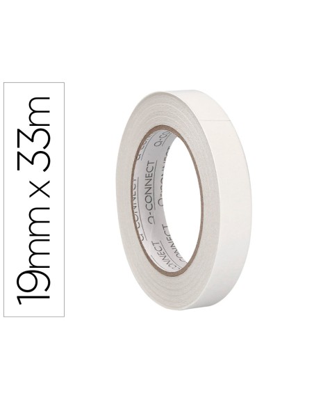 Cinta adhesiva q-connect doble cara 33 mt x 19 mm