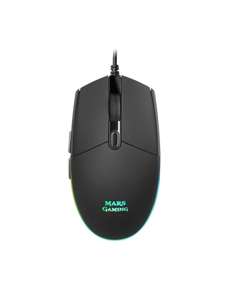 Mouse raton mars gaming mmg optico usb 6 botones 3200ppp rgb negro