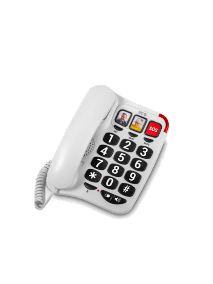 Telefono fijo spc comfort numbers 2 blanco manos libres - teclas grandes - tecla r - 3 memo.direc Telefono fijo spc comfort numbers 2 blanco manos libres - teclas grandes - tecla r - 3 memo.direc
