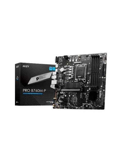 Placa base msi 1700 pro b760m - p m - atx - 4x ddr5 - 4x sata3 - 2x usb 3.2 - 1x usb tipo - 4x usb 2.0 911 - 7e02 - 009