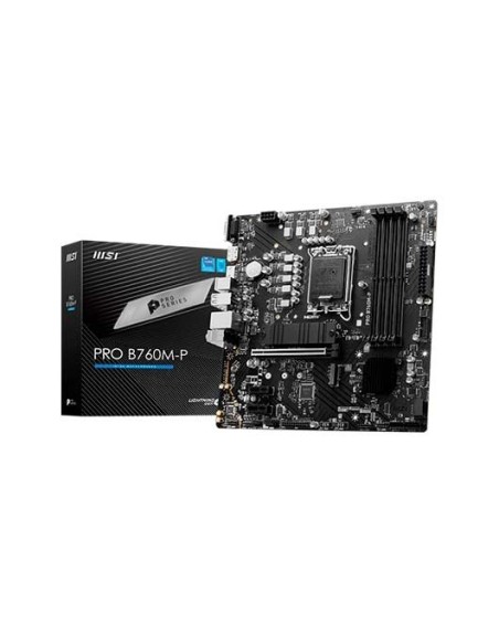Placa base msi 1700 pro b760m - p m - atx - 4x ddr5 - 4x sata3 - 2x usb 3.2 - 1x usb tipo - 4x usb 2.0 911 - 7e02 - 009