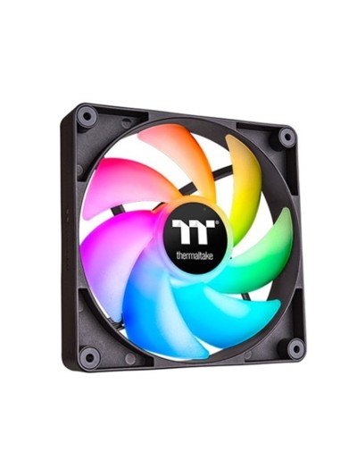 Ventilador 140x140 thermaltake ct140 black pack 2uds - 1500rpm - pwm - argb