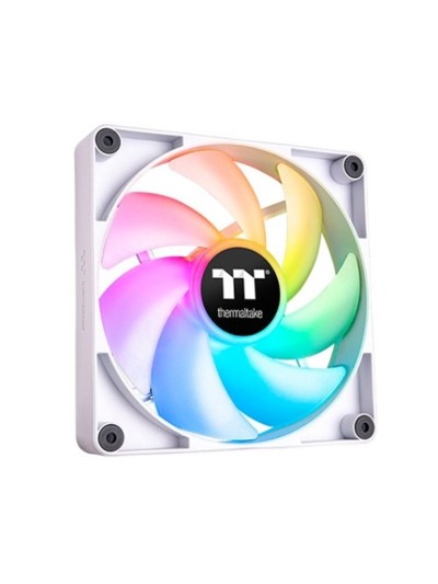 Ventilador 120x120 thermaltake ct120 white pack 2uds - 2000rpm - pwm - argb