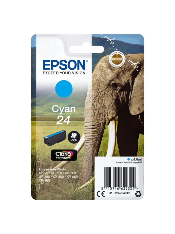 Cartucho tinta epson 24 cian Cartucho tinta epson 24 cian