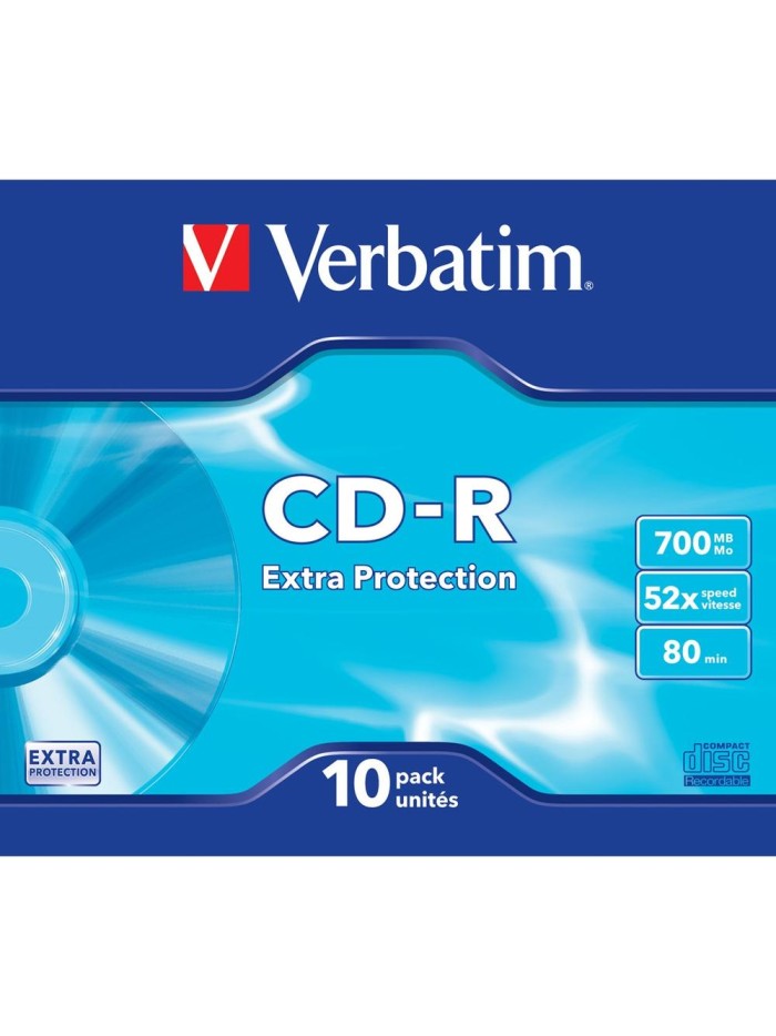 Verbatim cd - r 700mb 52x tarrina 10 unidades slim Verbatim cd - r 700mb 52x tarrina 10 unidades slim