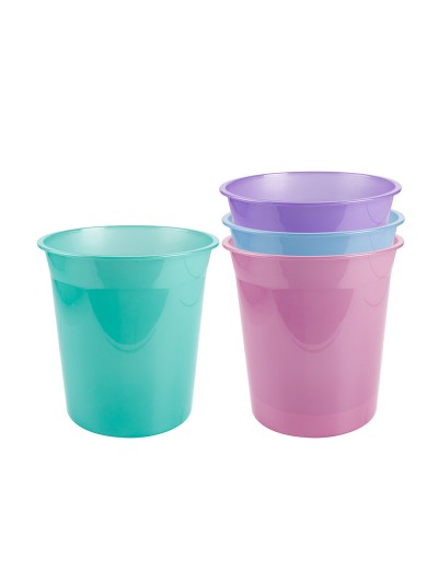 Papelera plastico liderpapel menta translucido 13 litros 275x285 mm