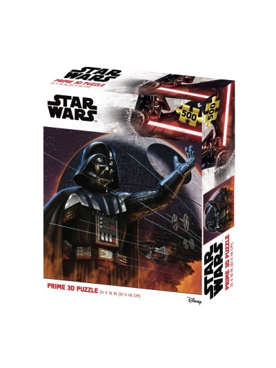 Puzle lenticular prime 3d star wars darth vader y la estrella de la muerte 500 piezas
