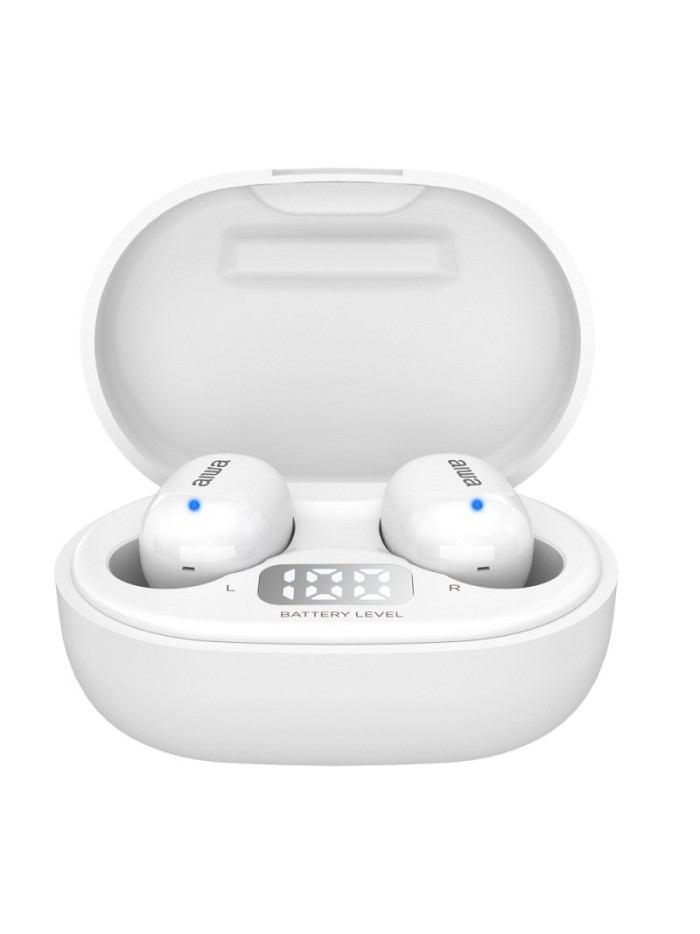 Auriculares inalambricos aiwa ebtw - 150 bluetooth blanco + estuche de carga Auriculares inalambricos aiwa ebtw - 150 bluetooth blanco + estuche de carga
